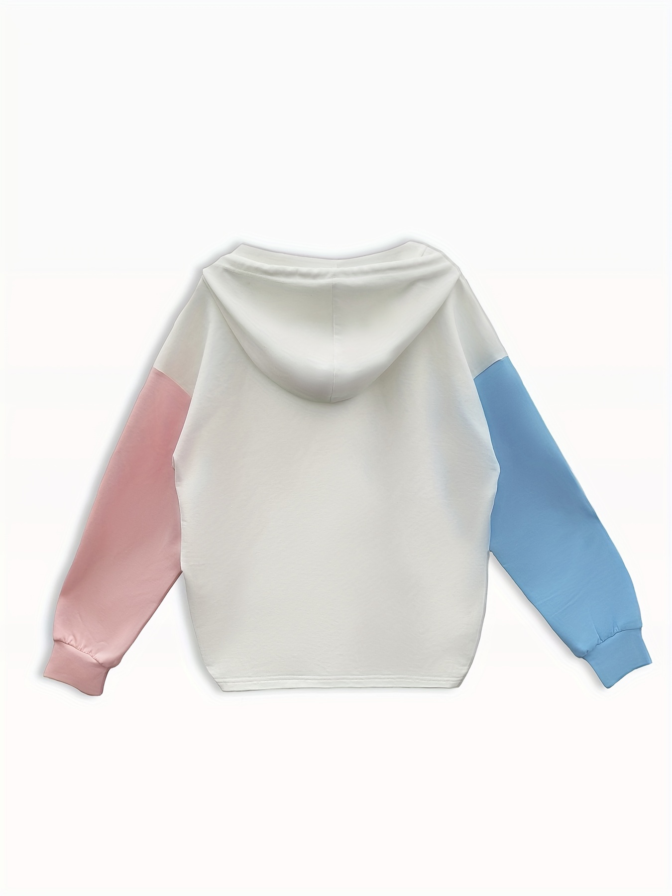 Color Block Crop Sweatshirt Long Sleeve Hoddies Tops Women s Temu