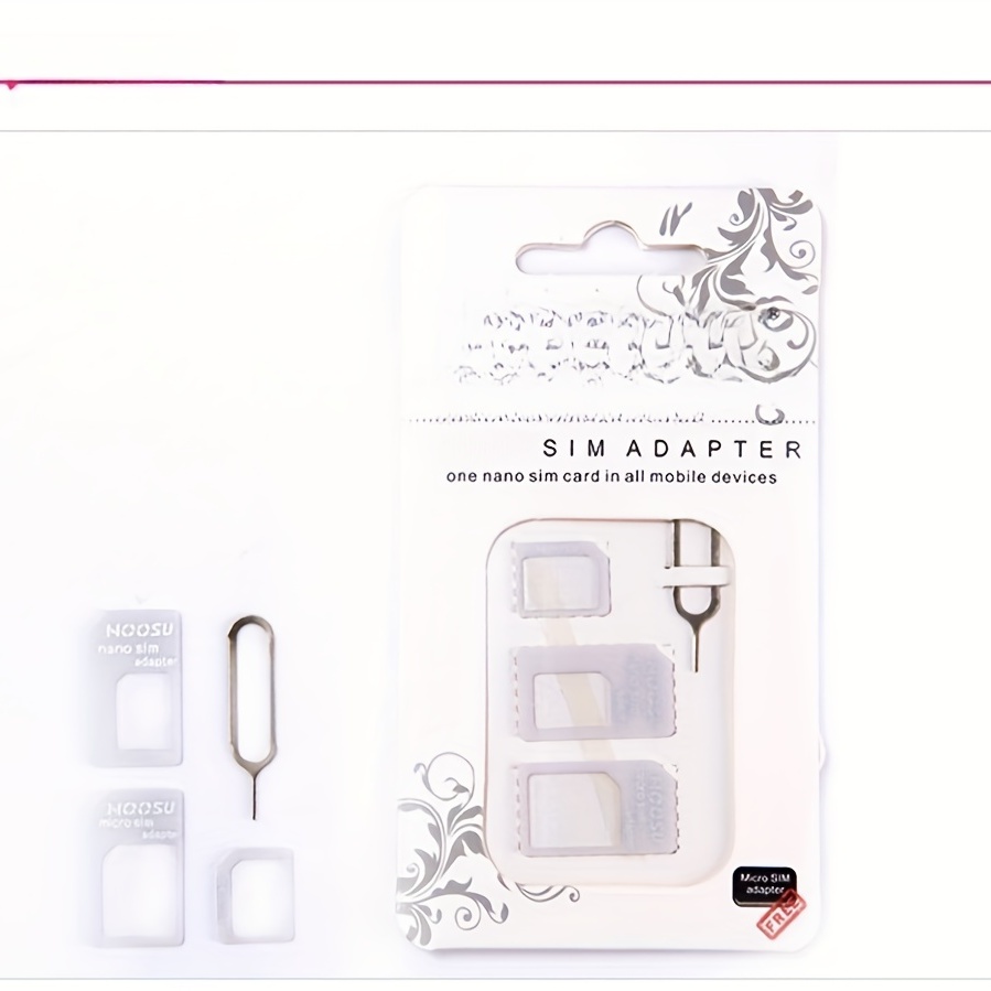 4-in-1 SIM Card Kit Micro-Nano Sim Adapter Standard Universal Phone