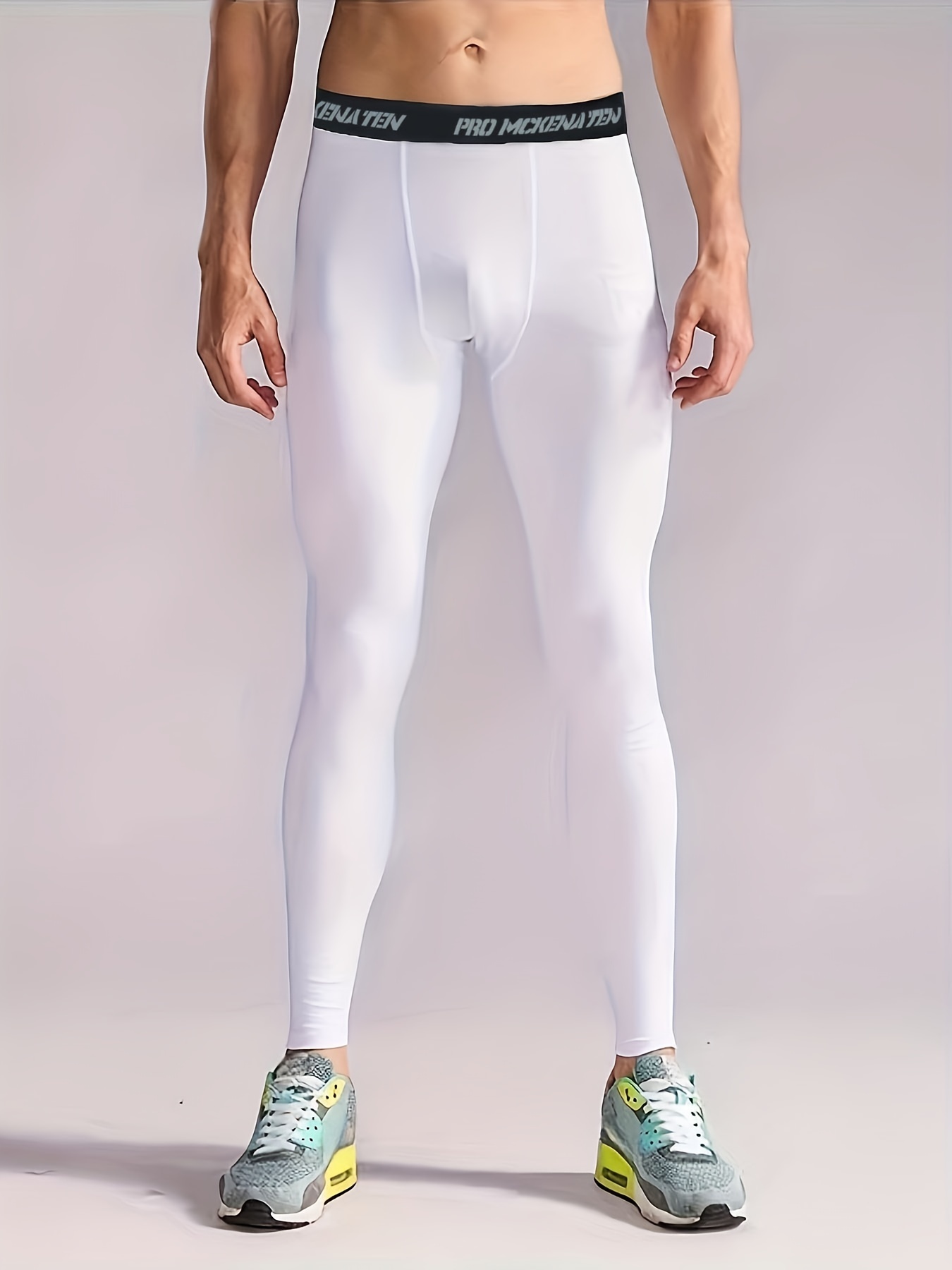 Compression Pants Men Basketball Cool Quick Dry Athletic Workout Running  Tights, Men's Sports Leggings For Gym Cycling