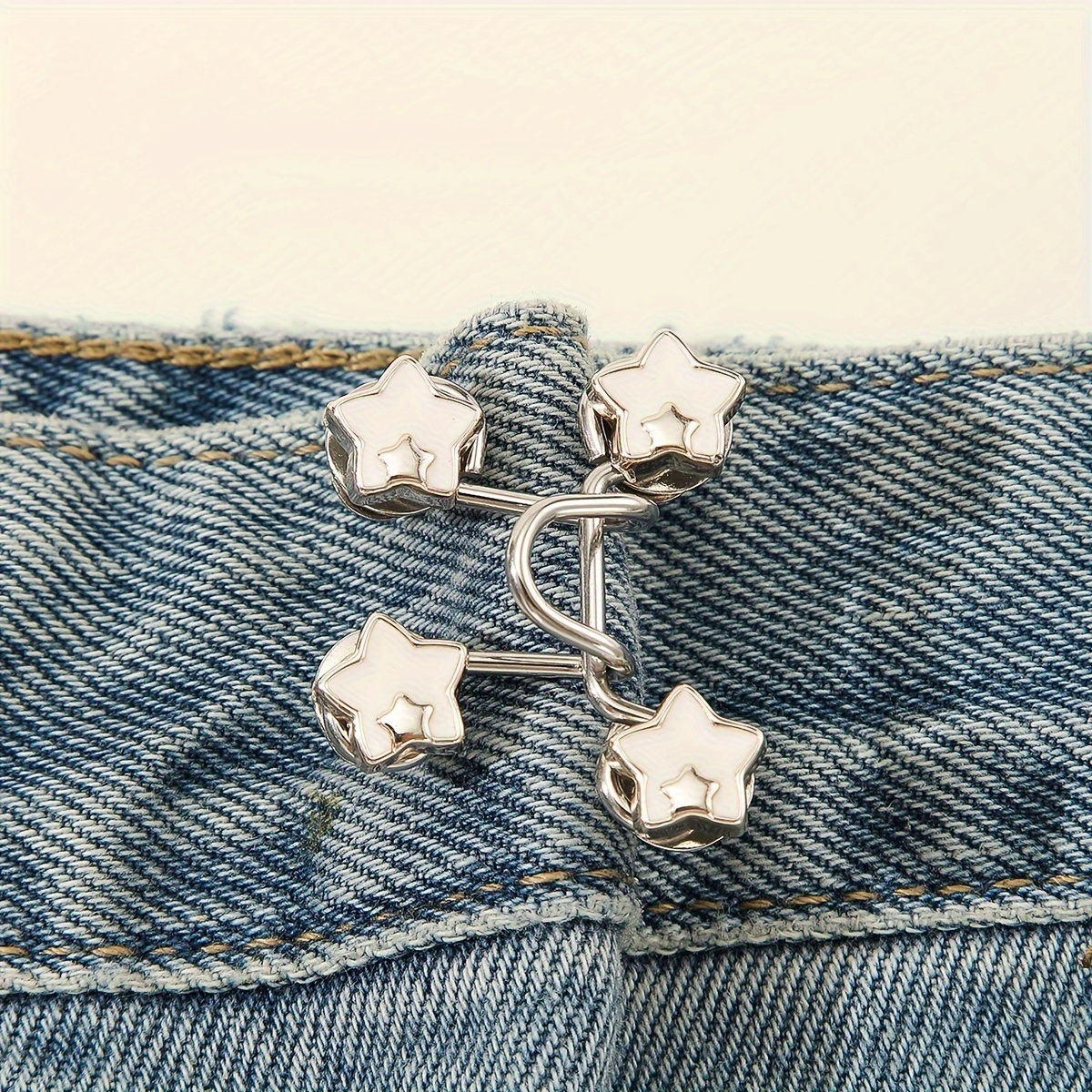 1 Pair Cute Stars Waist Buckle Pant Waist Tightener Detachable Waist  Buttons Pins Belts Accessories Pants Clips No Sewing Waistband Tightener