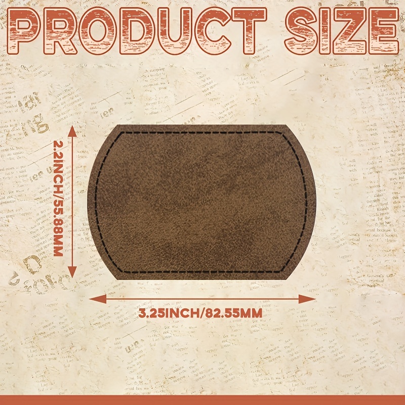 5 Styles Brown Color Thk Laserable Blank Leatherette Patches - Temu