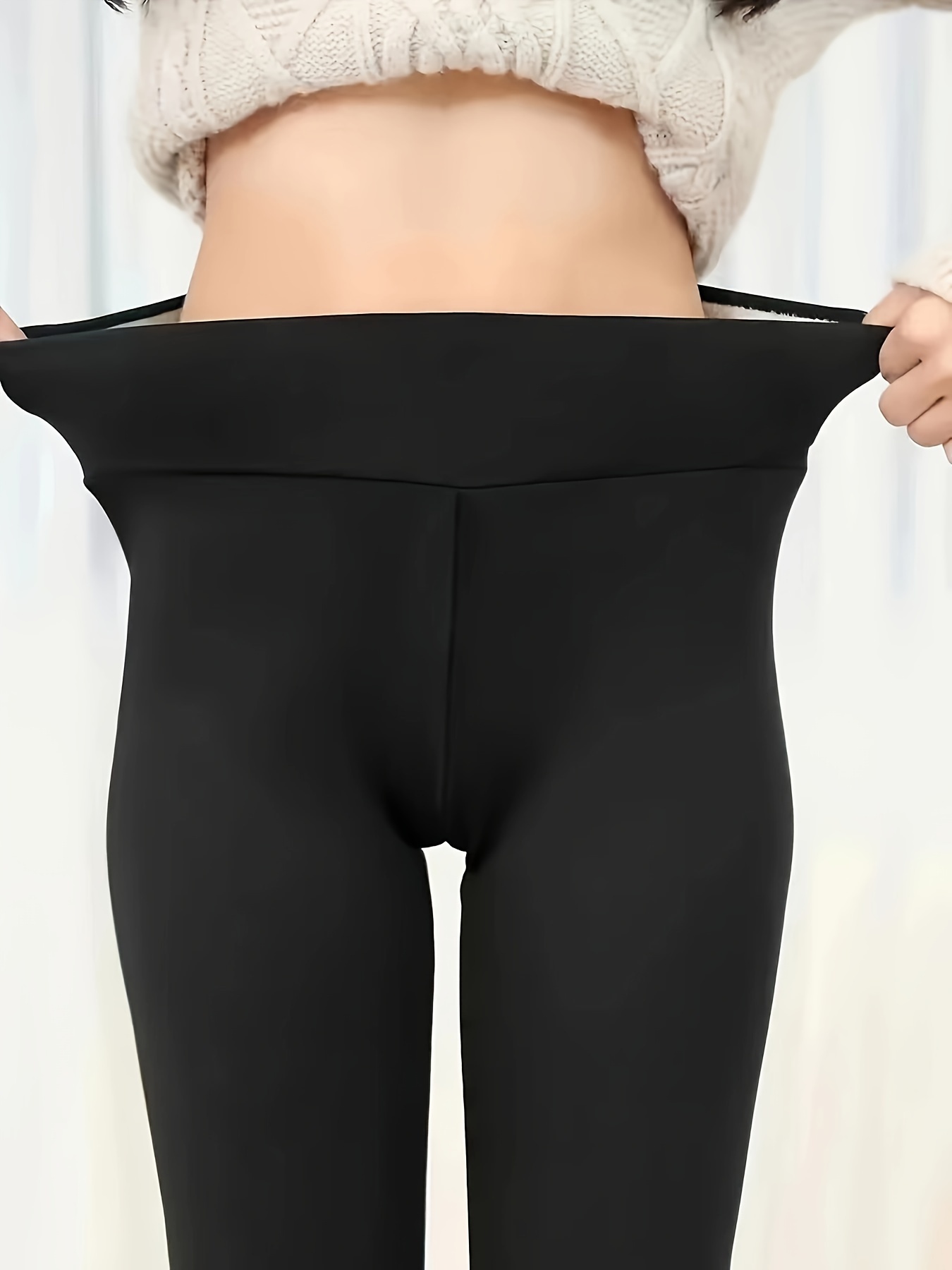 Solid High Waist Skinny Leggings Casual Every Day Stretchy - Temu
