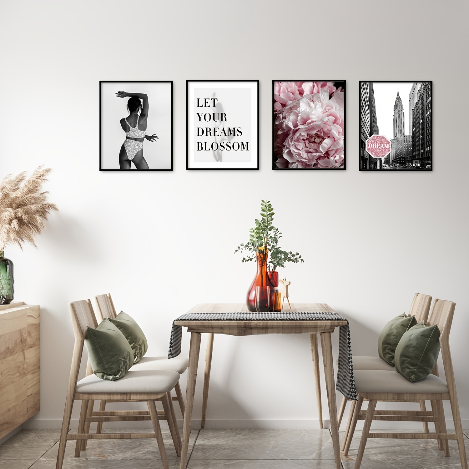 6pcs Set Glam Fashion Canvas Wall Art Vintage Posters And Prints For  Bedroom Wall Art Black And White Prints Flower Women Body Aesthetic  Pictures For Bedroom Walls 8x10 Inches No Frame 