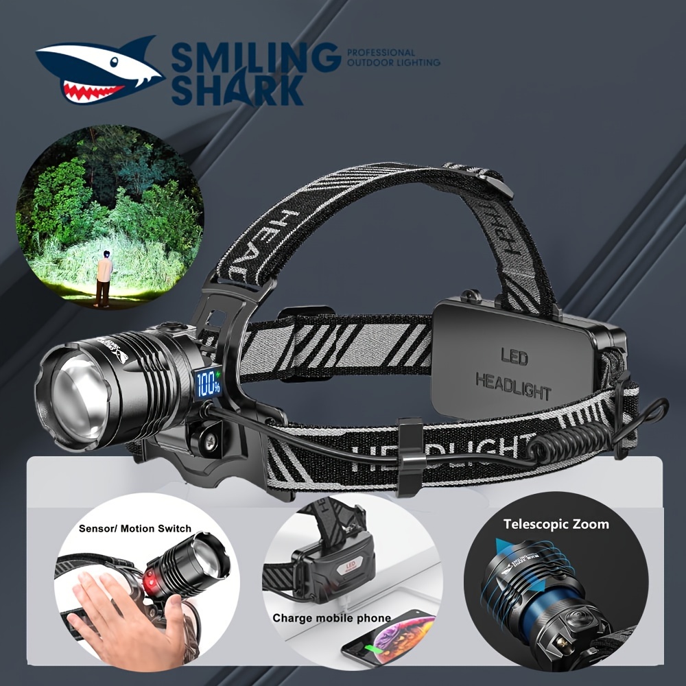 Super Bright Usb Rechargeable Waterproof Head Lamp With Ir Sensor Perfect  For Outdoor Adventures Camping Hiking Hunting And Fishing - Sports &  Outdoors - Temu