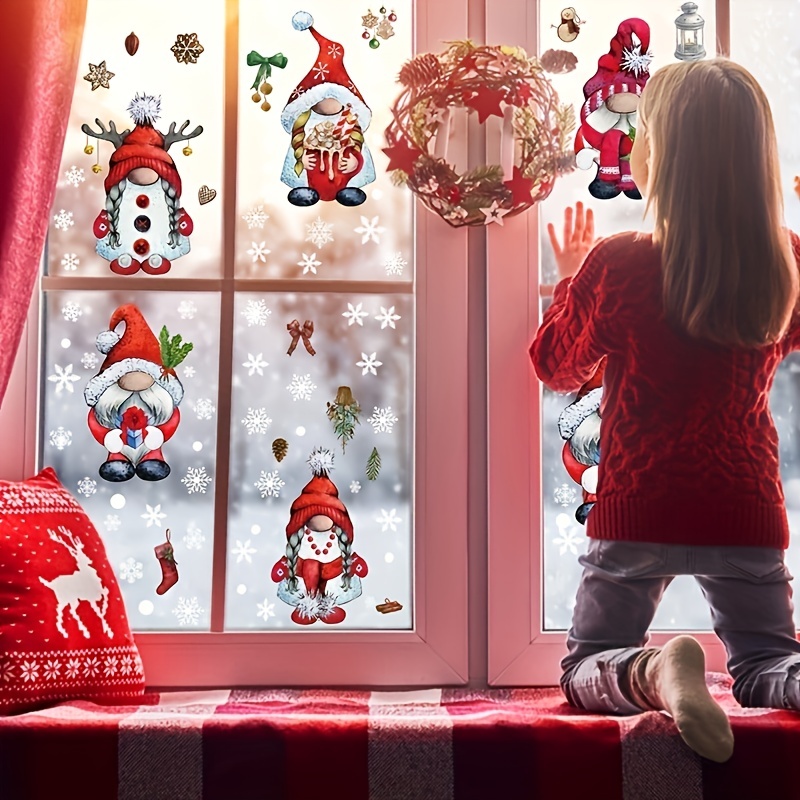 Christmas Windows Clings Snowflake Static Stickers Window - Temu