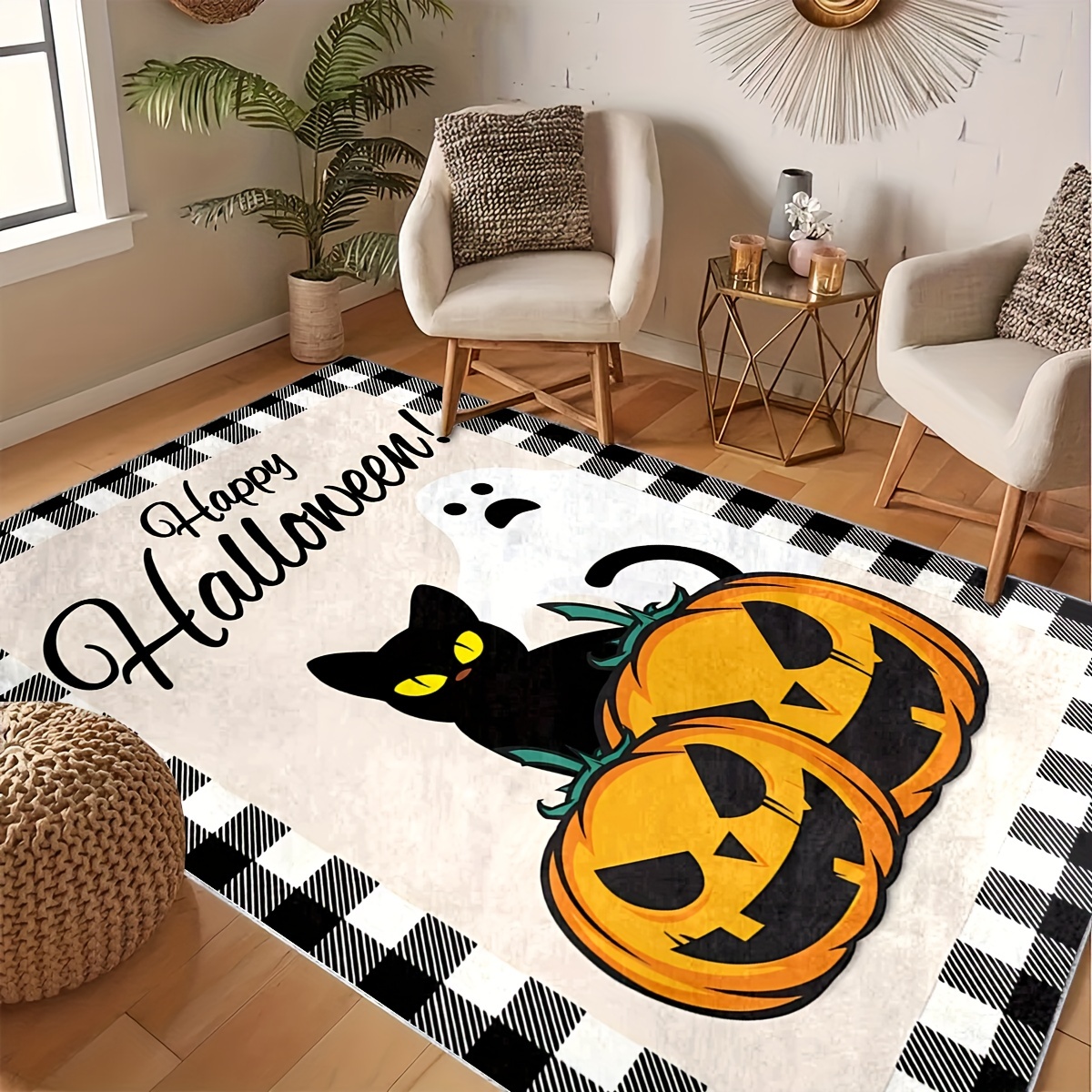 Halloween Area Rug Carpet Living Room Home Decor - 90Scloth T