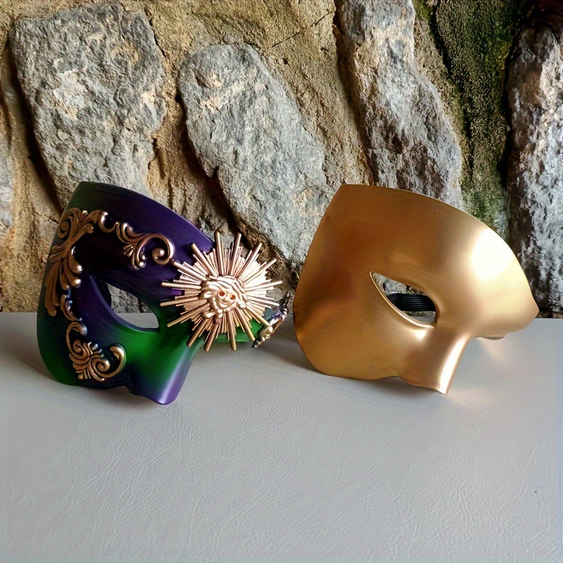1pcs Masquerade Mask For Men - Venetian Half Face Mask For