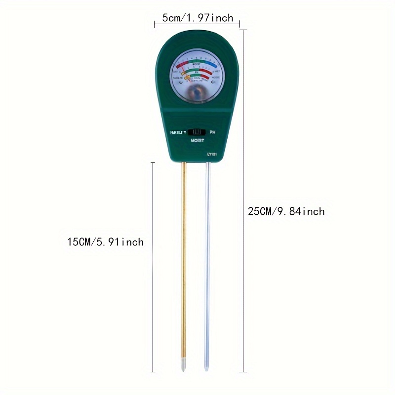 3-in-1 Soil Tester: Moisture, Health, pH Meter for Plants