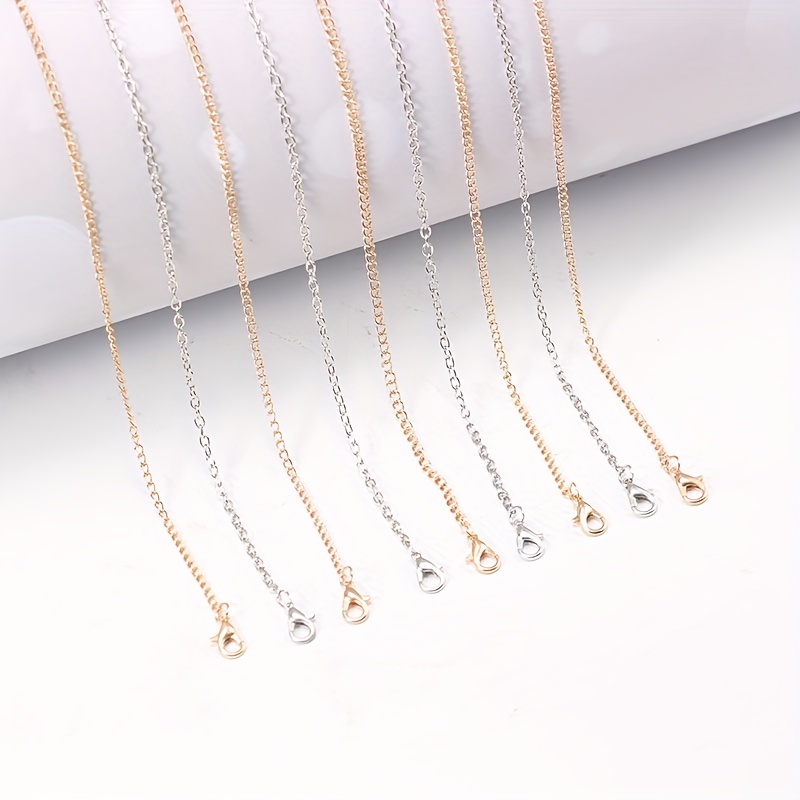 

10 Pcs/set Necklace Chains For Jewelry Making Necklace With Lobster Clasps For Crafts Cable Chains With Lobster Clasps Perfect For Diy Necklace Jewelry Making For Men And Women