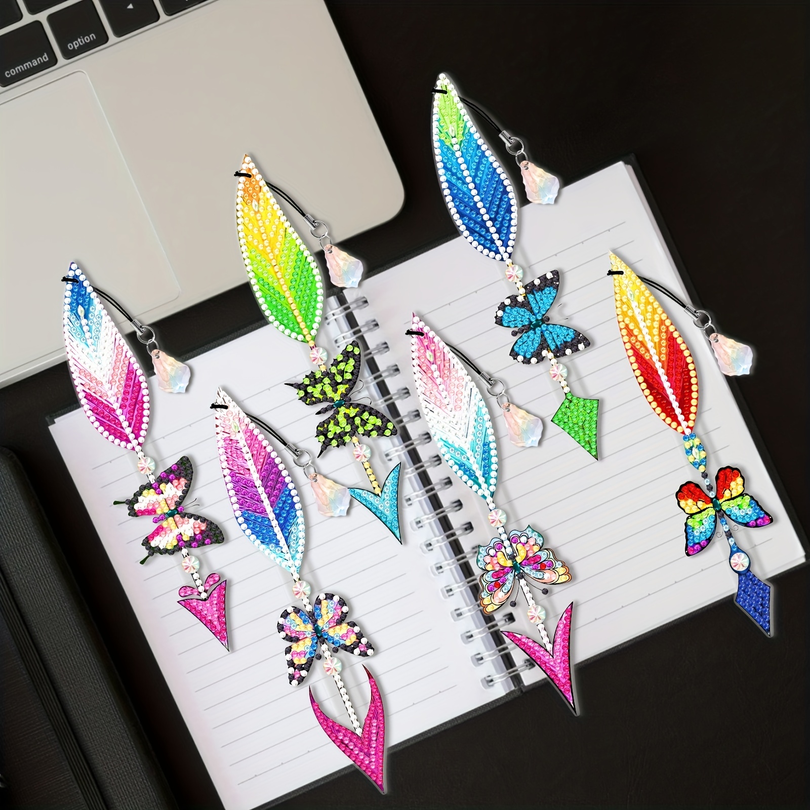  ANDGING DIY Diamond Art Bookmarks, 6 Pcs Feather Butterfy  Diamond Painting Bookmarks for Women Girls Book Lovers Teacher Bookmark,  Book Marks with Tassels Book Markers, Book Mark Classroom Gifts : Office
