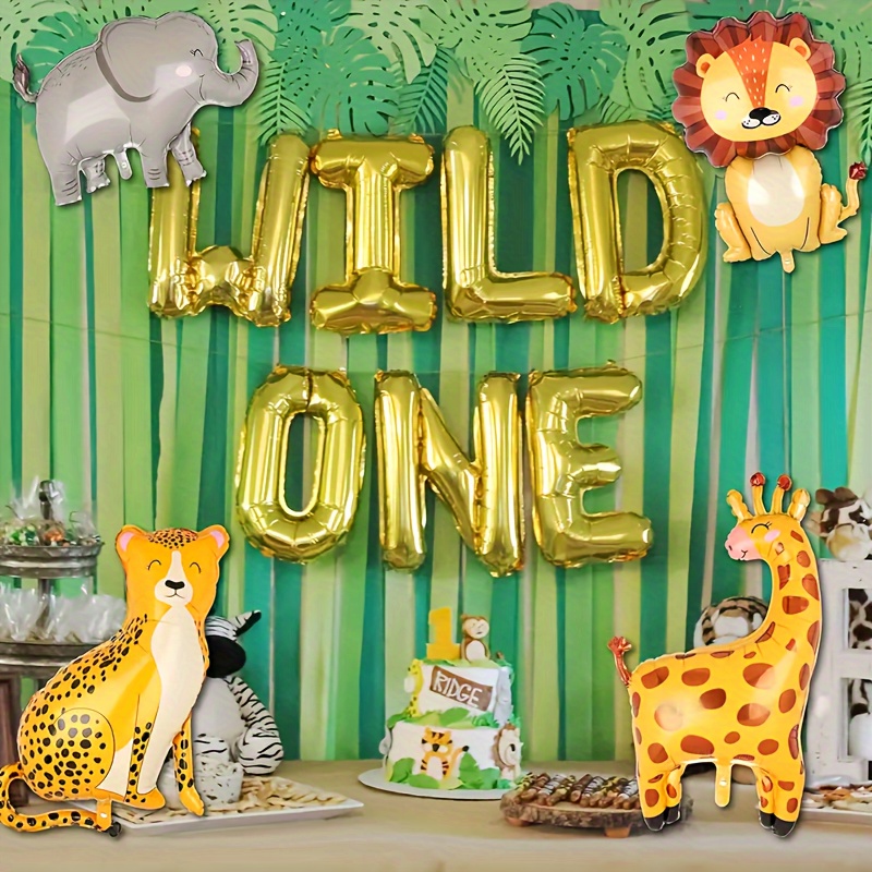 4 Pièces/ensemble Ballons Animaux De Safari Dans La Jungle - Temu