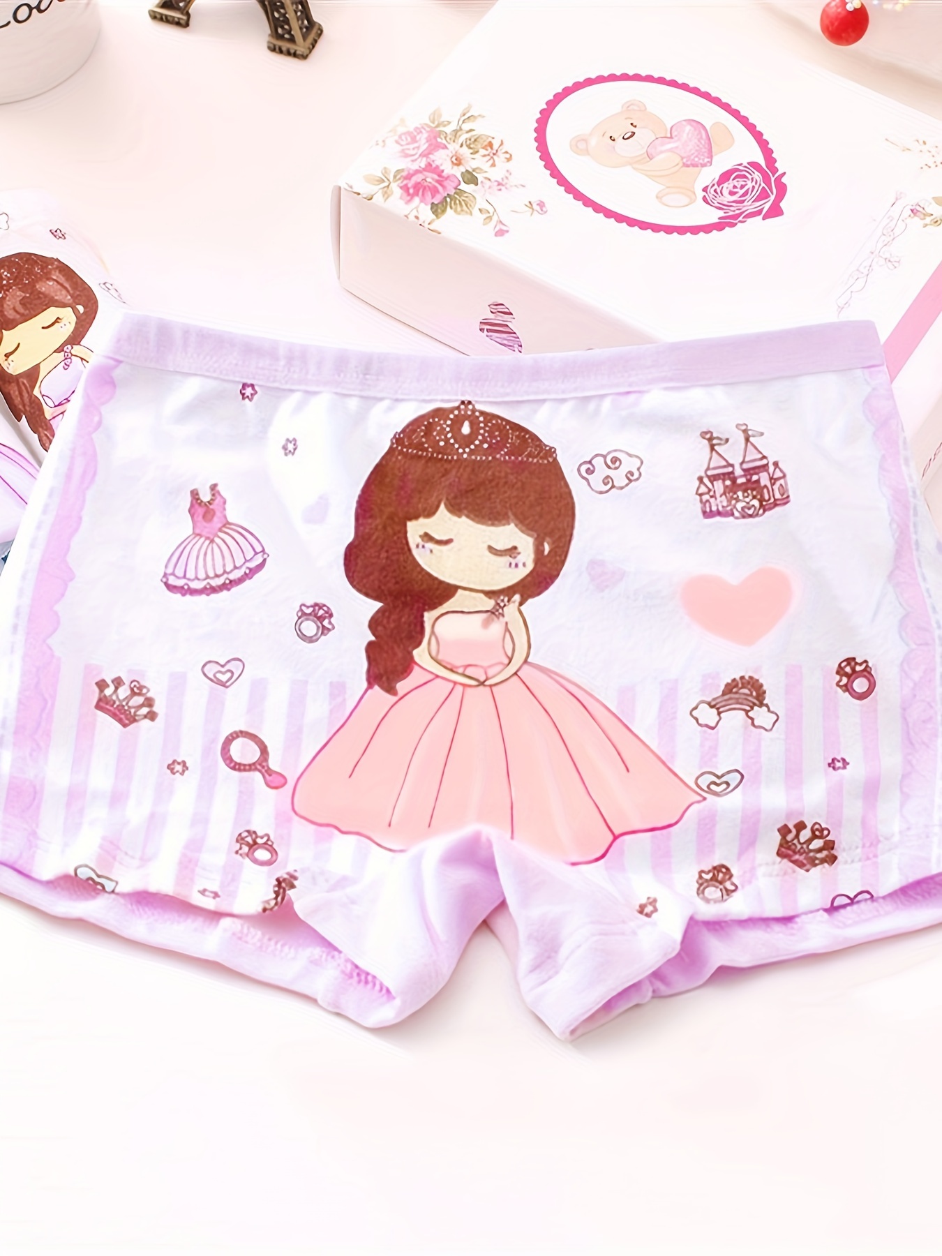 Toddler Girls Cute Bottoming Underwear 95% Cotton Soft Comfy - Temu