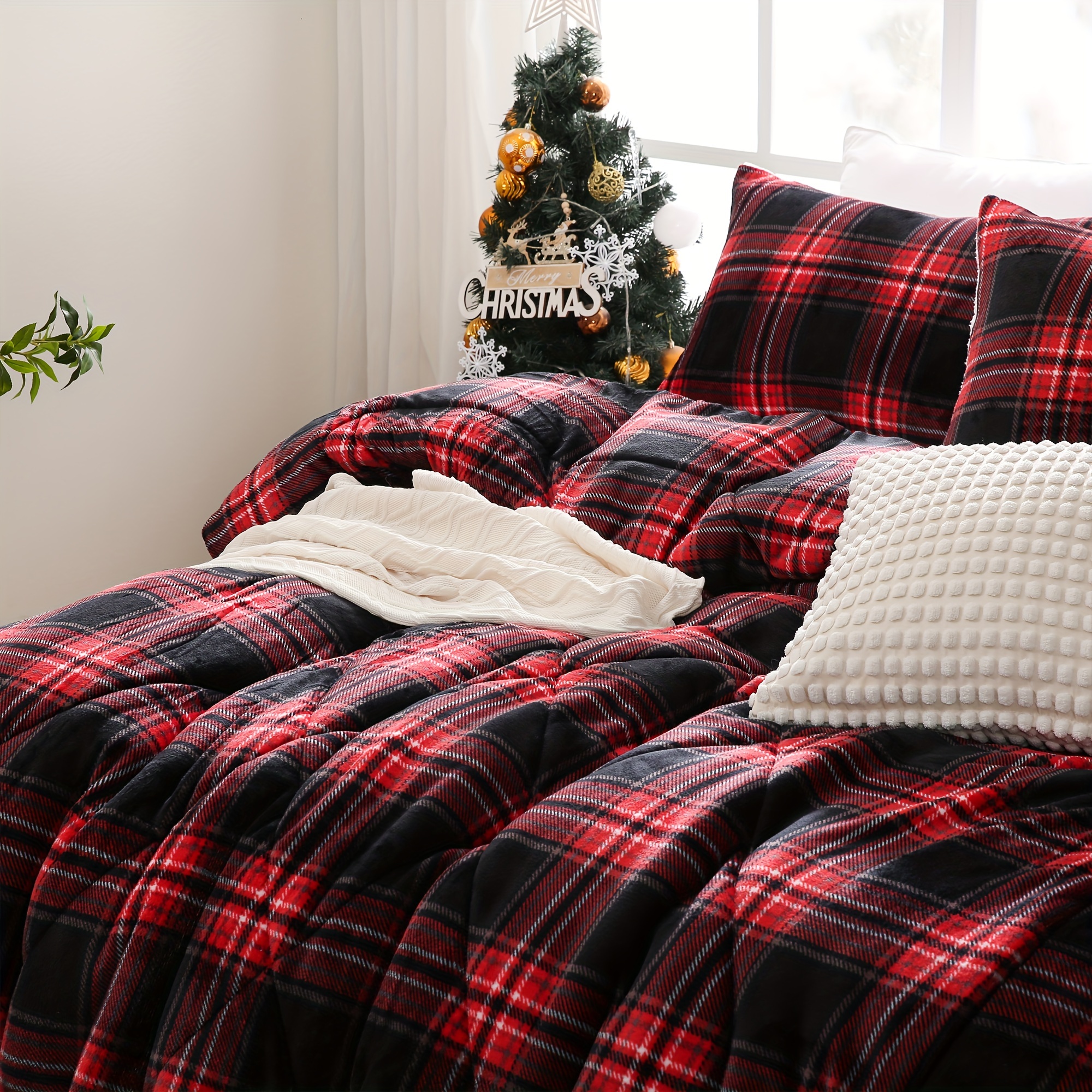 Flannel best sale sherpa comforter