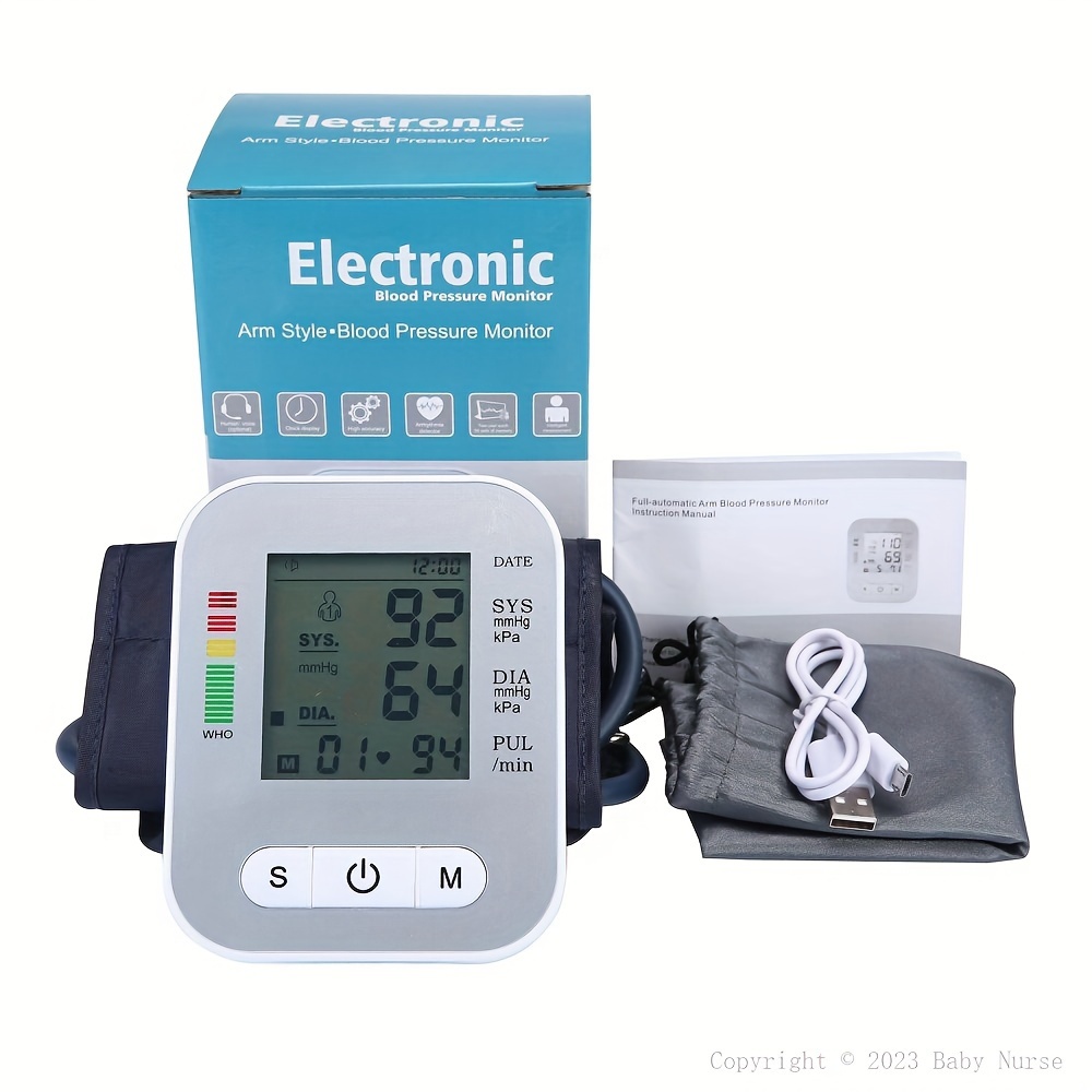 Blood Pressure Monitor Wrist Bp Monitor With Voice And Large - Temu