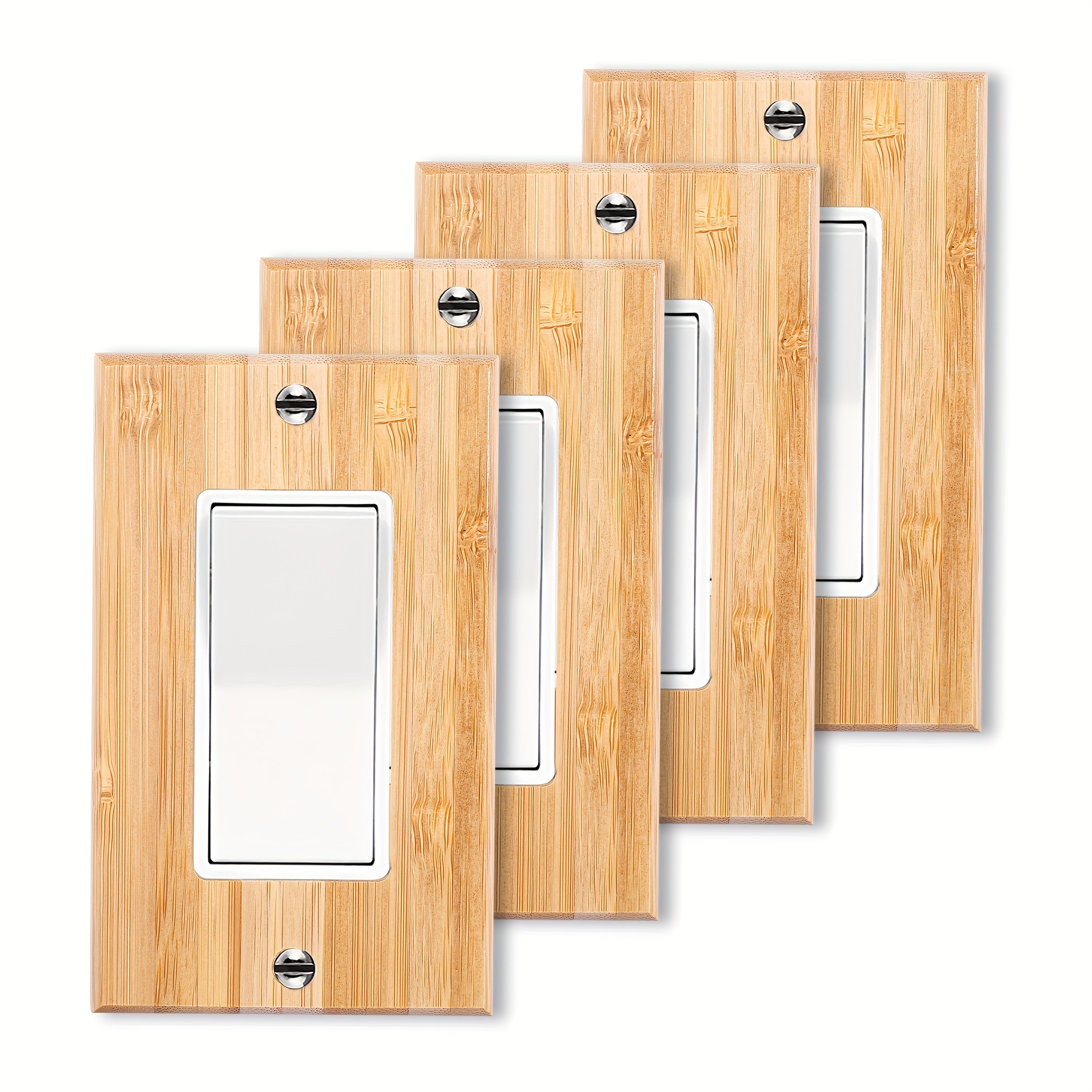 Solid Wood Outlet Covers Light Switch Plate Bamboo Light - Temu Australia