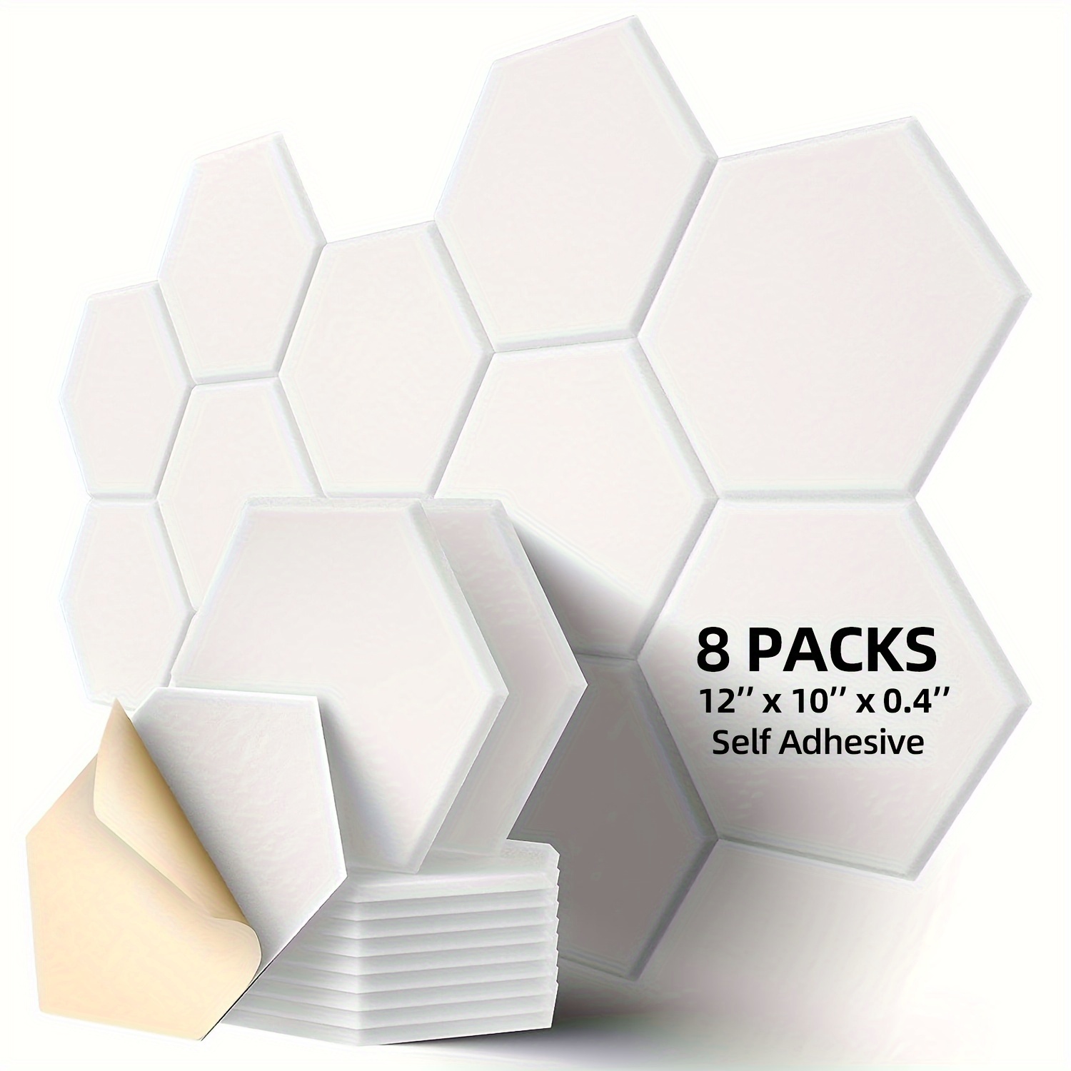 8 Pack -panneau acoustique hexagonal adhésif, panneau d'absorption  acoustique pour studios / studios d'enregistrement / officiel