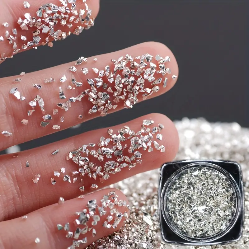 Shiny Crushed Glass Glitter For Resin Nails And Crafts - Temu