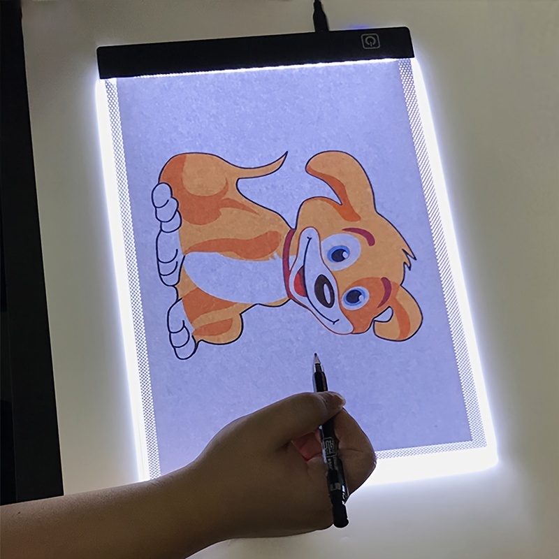 Tablette Lumineuse A4,UltraMince Portable Lumineuse Dessin LED Avec 3  Luminosité Réglable Table à Dessin Avec Ligne d'échelle Précise USB,Dessin  Lumineuse Pad Pour Dessin,Animation, Esquisse, Design