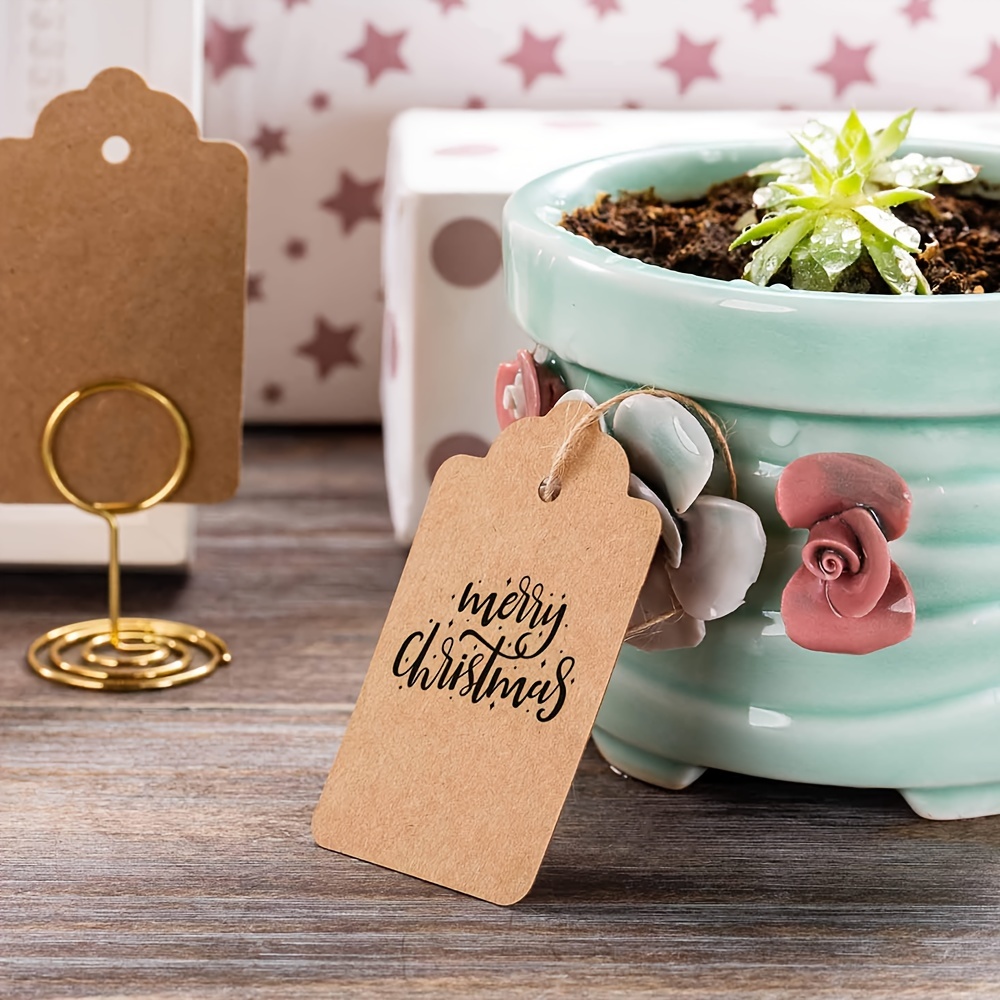 Kraft Paper Gift Tags With String Blank Gift Bags Tags Price - Temu