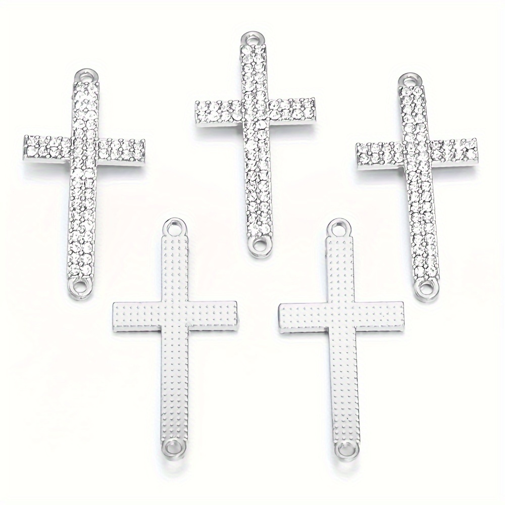 20pcs Silver Plated Hollow Out Cross Charms DIY Hollow Cross Pendants for Jewelry Making Handmade Necklace Earrings Accessories Small Business