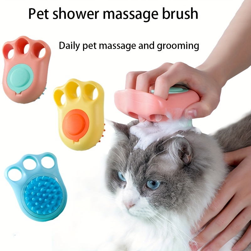 Rubber cat hotsell grooming brush