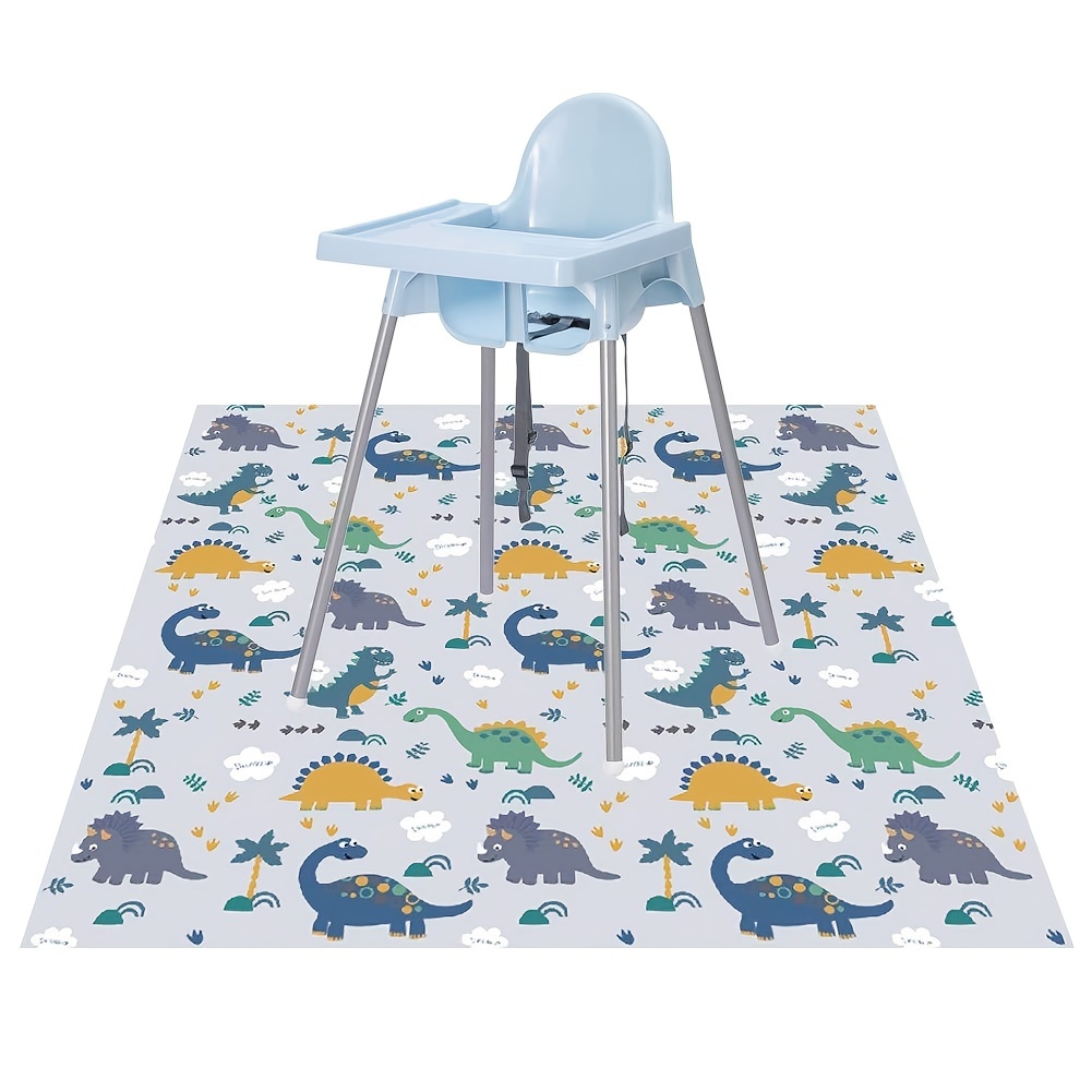 Joyo roy 135x140 cm Baby Floor Mat Splat Mat High Chair Mat Waterproof Mat  Play Mat for Toddlers Splat Mat for Under High Chair Kids Placemats for