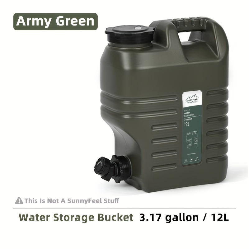 Emergency Water Storage 5 Gallon Water Tank - 6 Tanks (30 Gallons) - 5  Gallons Each w/Lids + Spigot & Water Treatment - Food Grade, Portable