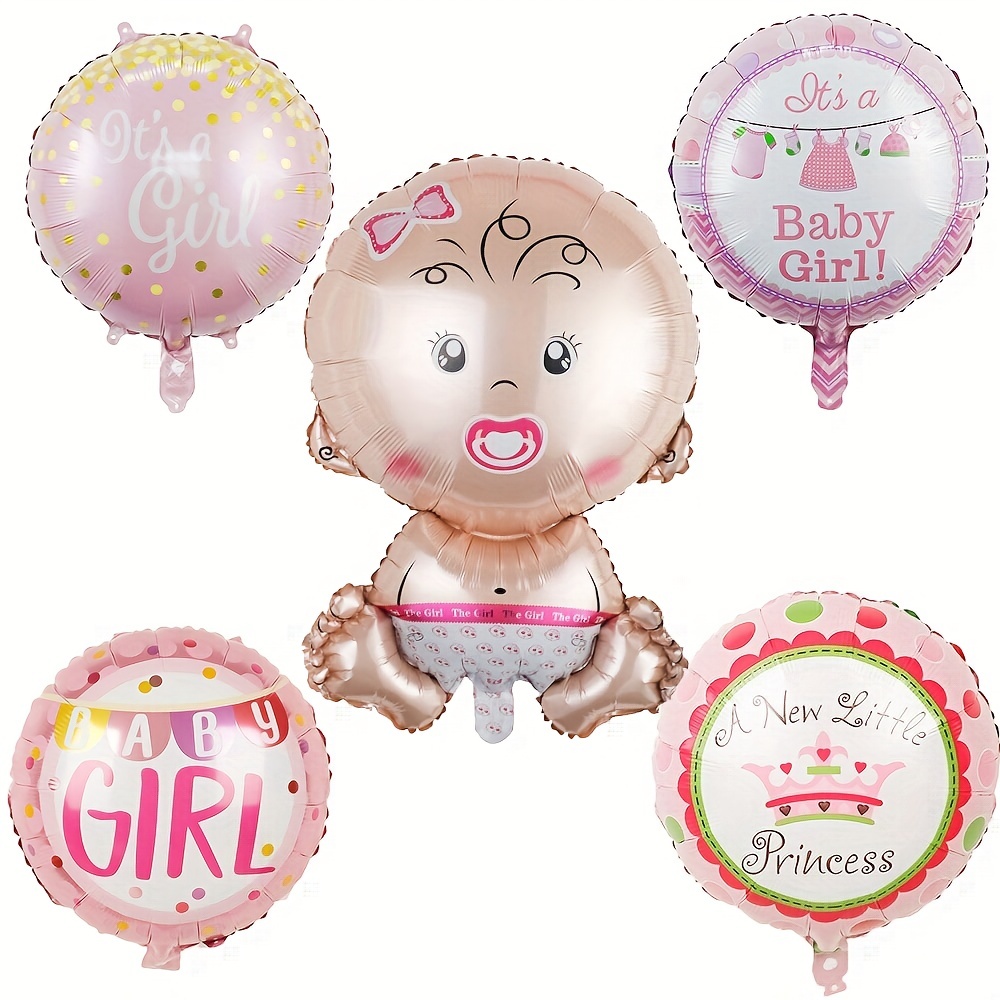 Baby Shower Balloons Girls Boy Pink Blue 1ST Theme Party DECORATION BALOONS