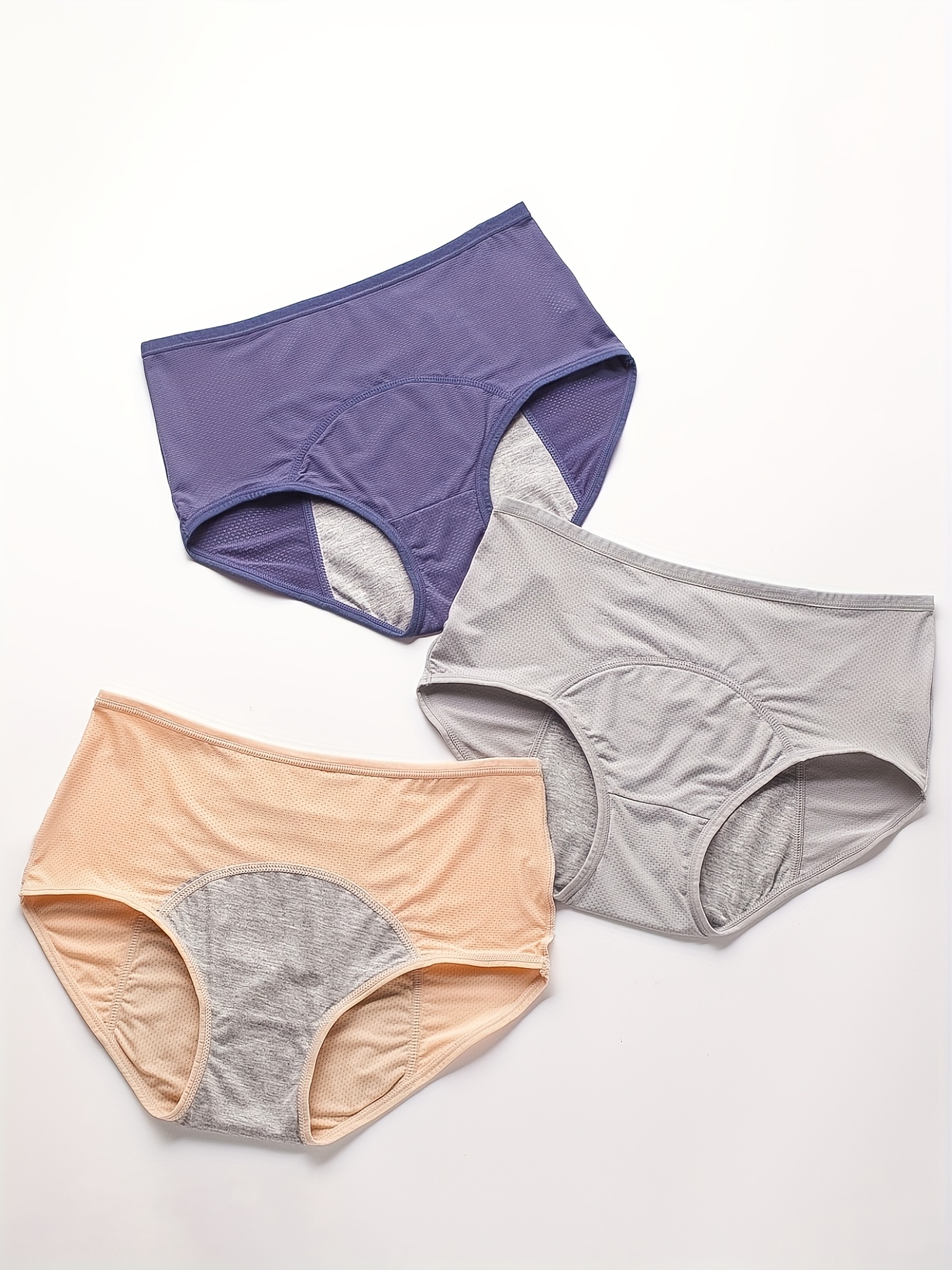 Womens Seamless Underwear Leak Proof Full Coverage Briefs Soft Stretchy  Leak Proof Underpants Regular & Plus Size 5-Pack Womens Lace Underwear