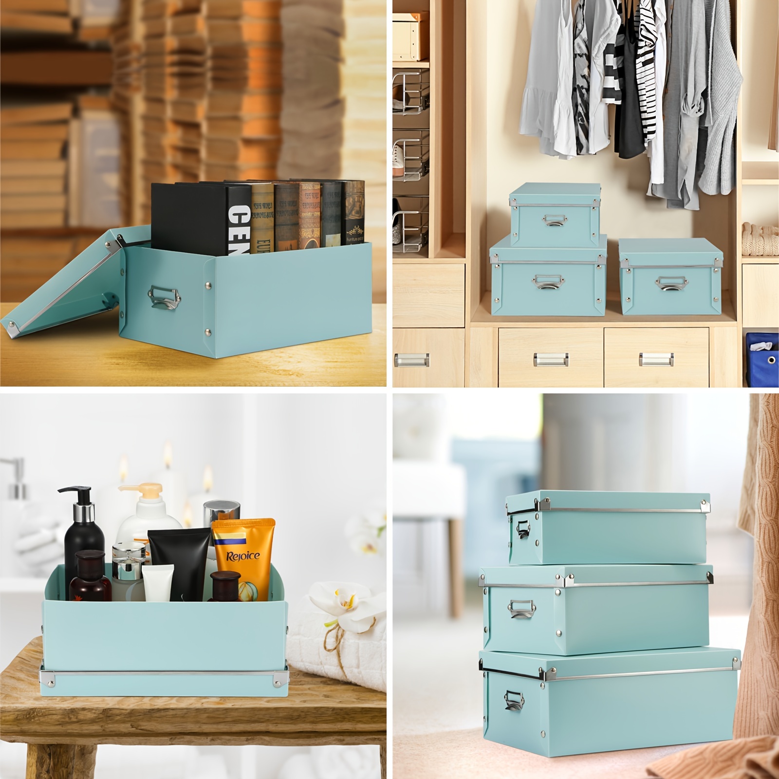Paperboard Suitcases - Set of 3 Decorative Storage Boxes - Mini Cardboard  Sui... | eBay