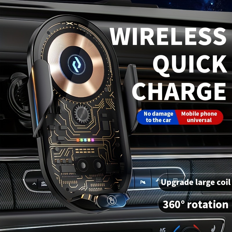 Handyhalterung Auto mit Ladefunktion, 15W Fast Wireless Charger Auto, –