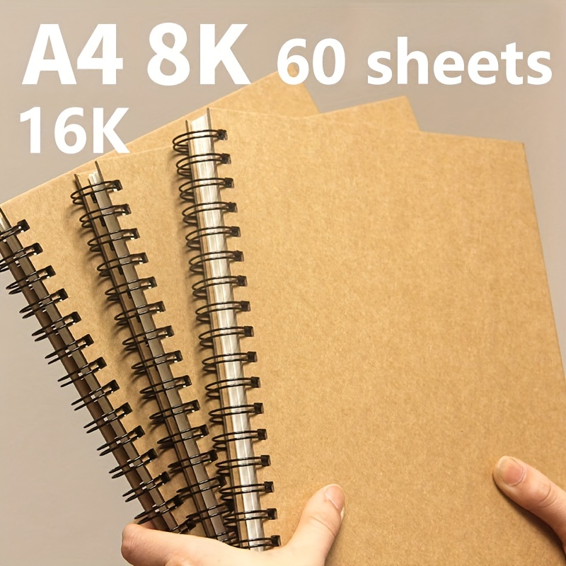A4/16k/32k Sketch Book Top Spiral Bound Sketch Paper - Temu