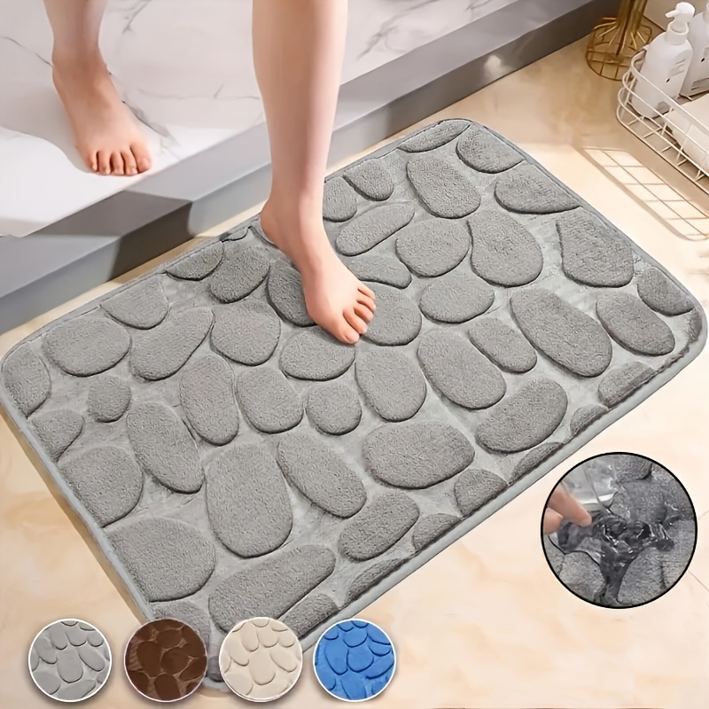 BM 4153 Tappeto Antiscivolo Assorbente in Memory Foam 45x75 cm Grigio  Effetto Pietra Sassolini Tappetino Lavabile Morbido Assorbente da Terra per  Vasca, Doccia e Bagno : : Casa e cucina