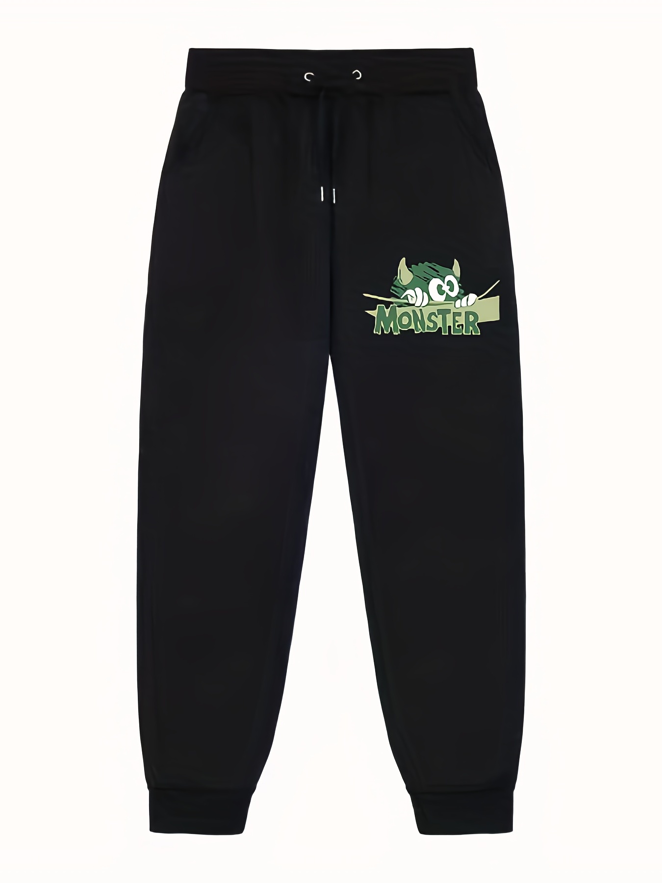 Patrón Monstruo Dibujos Animados Joggers Pantalones Casuales - Temu