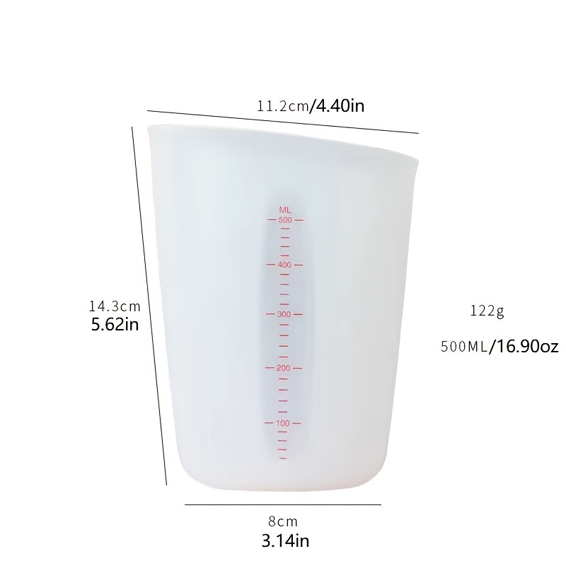 High Temperature Resistant Silicone Measuring Cup 250Ml Liquid Measuring Cup  Set Graduated Measuring Cup 500Ml Kitchen Baking To - AliExpress