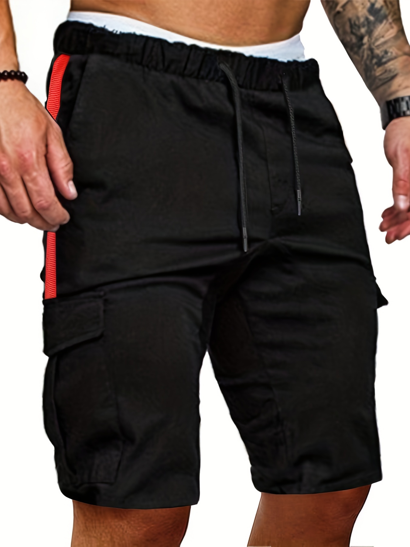 Pantalones Cortos Tipo Cargo Cordón En Cintura Múltiples - Temu Chile