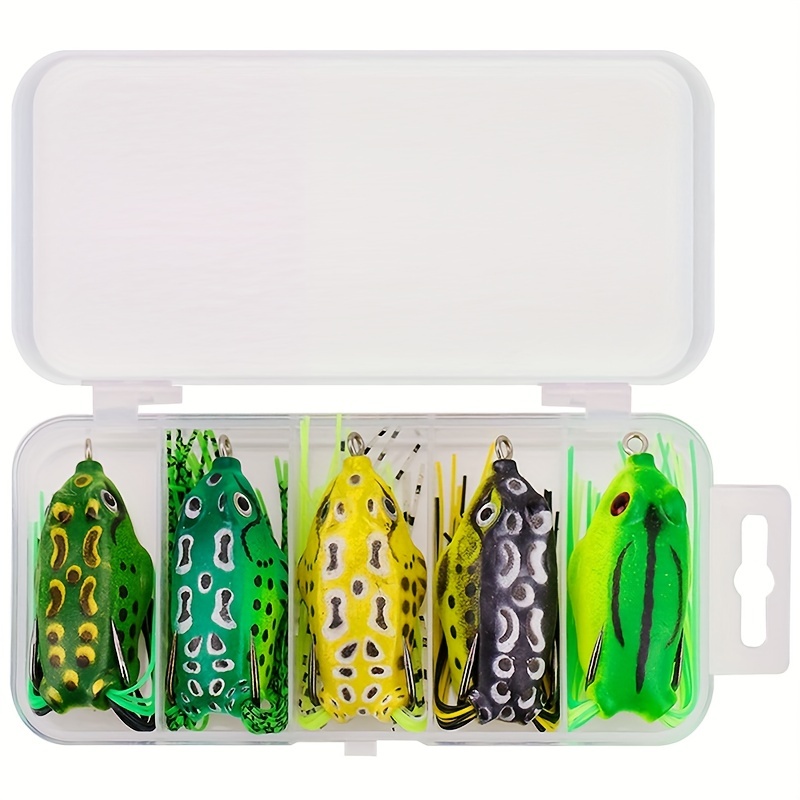 Soft Fishing Lure Set Kit Top Water Frog Tackle Box Perfect - Temu