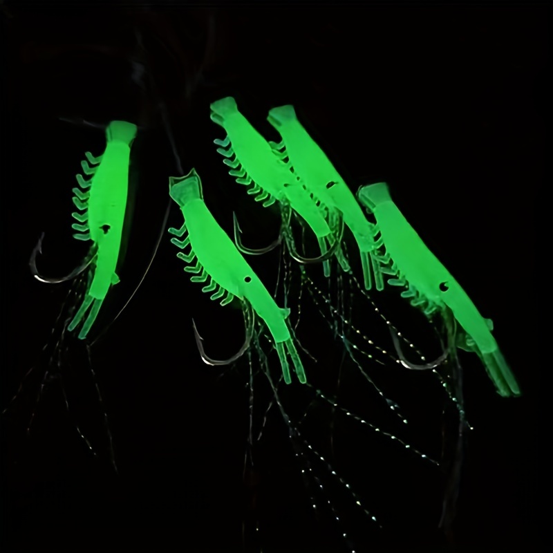 Fishing Jig String 5 Bait Hook Luminous Bionic Shrimp String