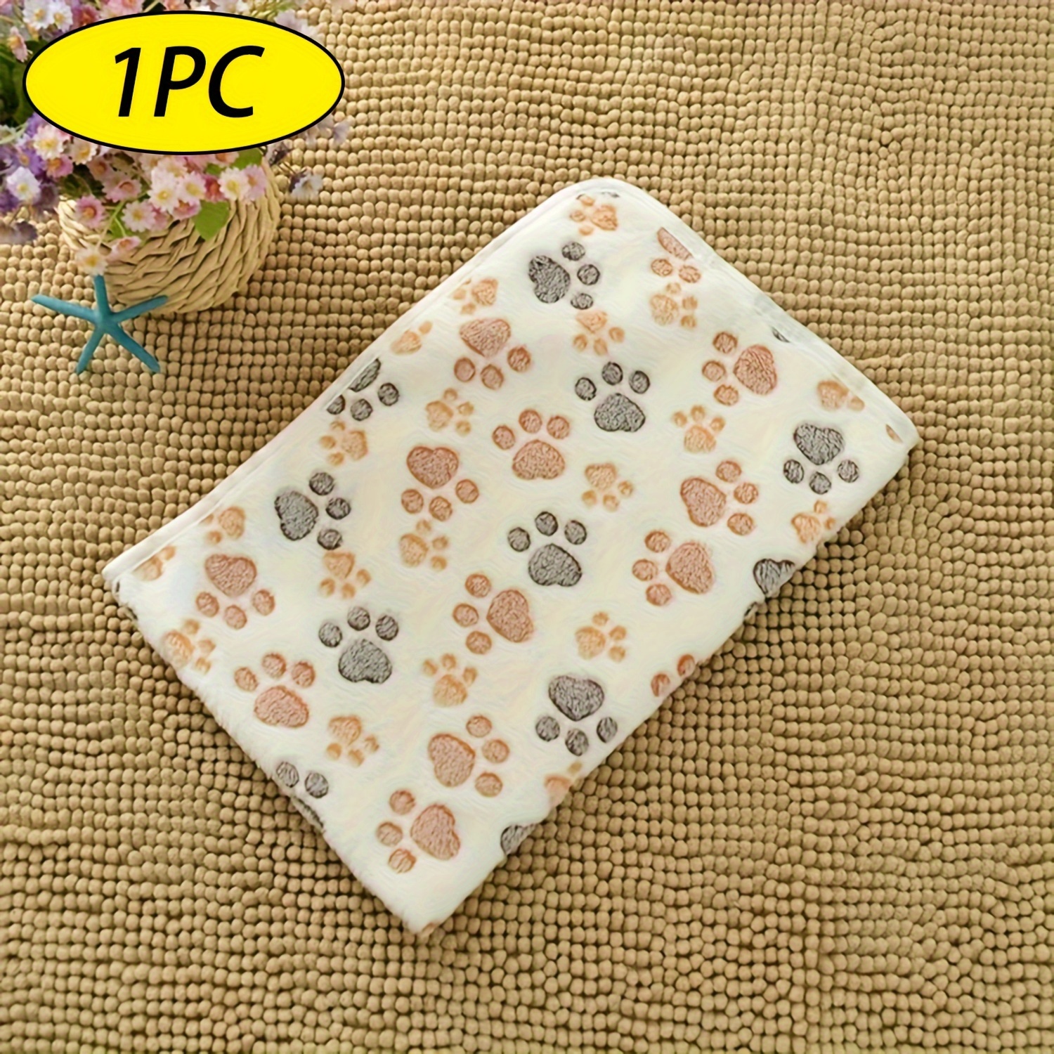 Soft Chenille Dog Mat With Paw Print Design Size and Color Options Cute  Packaging Perfect Gift Idea 