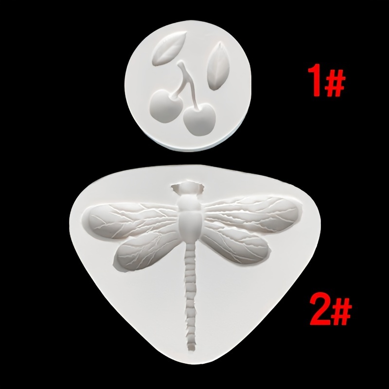 Dragonfly Or Butterfly Chocolate Mold, 3d Flying Insects Silicone Mold,  Optional Butterfly Dragonfly Or Greenery Leaf Candy Mold, Fondant Mold,  Biscuit Mold, For Diy Cake Decorating Tool, Baking Tools, Kitchen  Accessories, Home