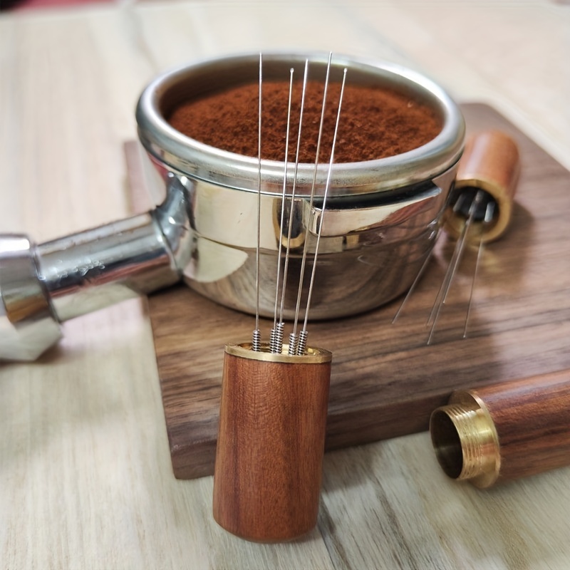 Espresso Coffee Stirrer, 8 Needles Espresso Stirrer With Natural Wood  Handle, Espresso Accessories