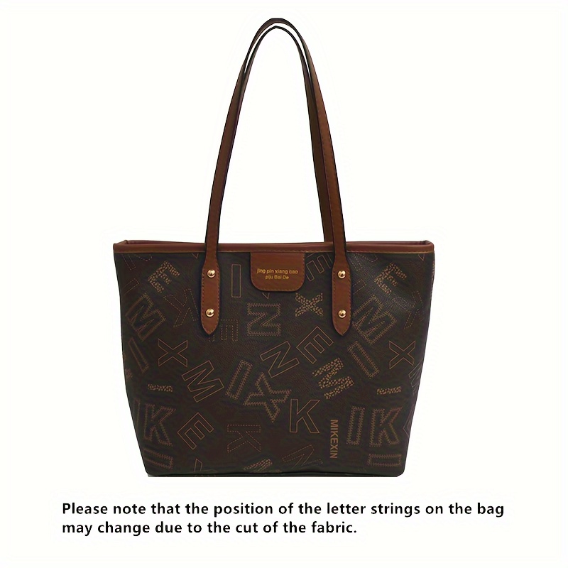 Louis Vuitton Brown Leather Fabric With Big Letters