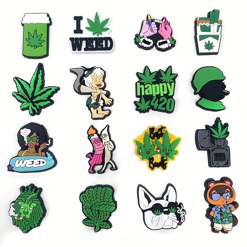 Marijuana Stoner Weed Leaf Plant 420 Jibbitz Croc Clog Charms Decorations  UK