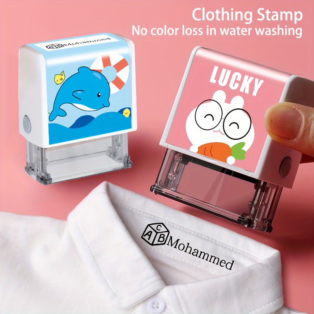 Customized Waterproof Laundry Name Stamp Personalized Clothing Stamp Custom made School Uniform Stamp