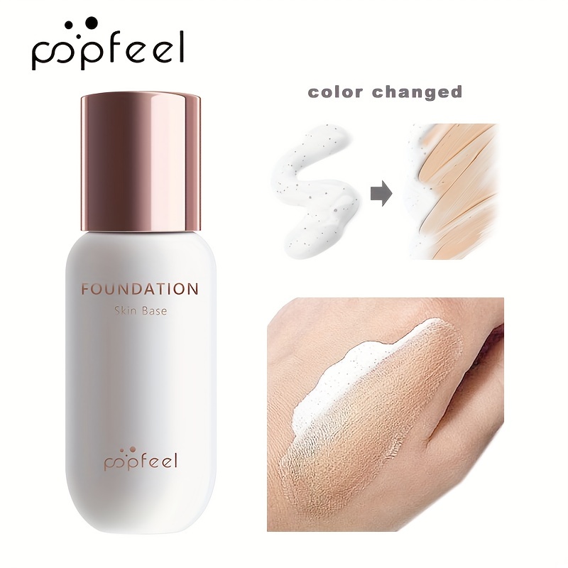 

30ml Color-changing Foundation: Instantly Match Your Skin Tone With Just A Blend! More Suitable For Medium And Light Skin Tone, With Color-changing Particles
