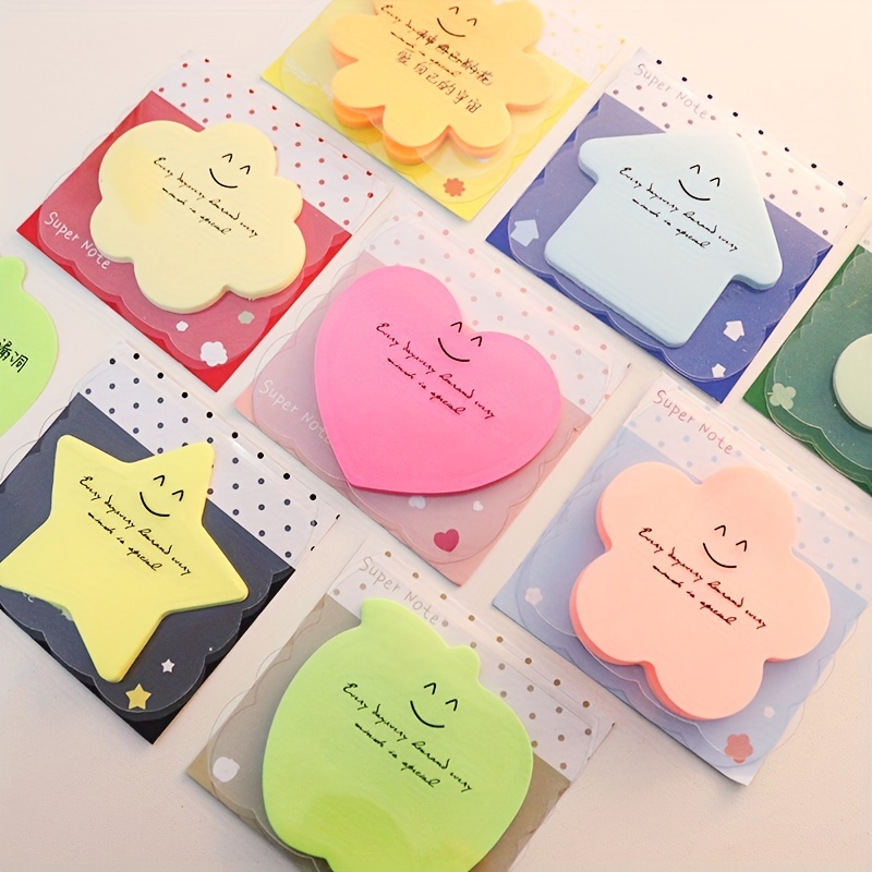 Post-It® Notes Forme Découpée, Étoile et Cœur, Rose et Jaune, 70