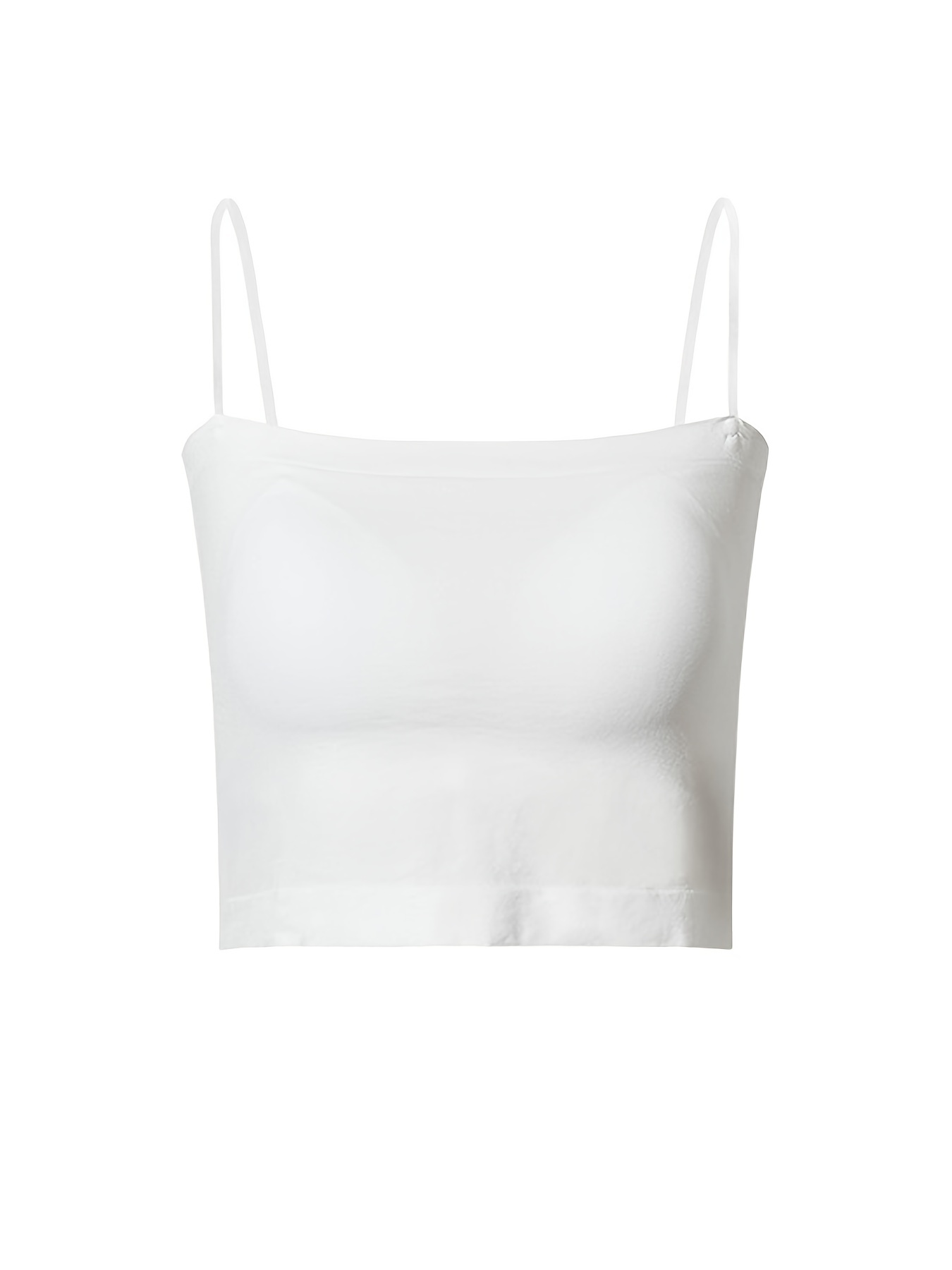 Girl's Solid Camisole Cami Top Chest Pads Comfy Undershirts - Temu