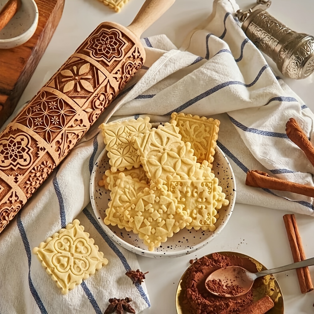 Embossed Rolling Pin CHRISTMAS PRINTS
