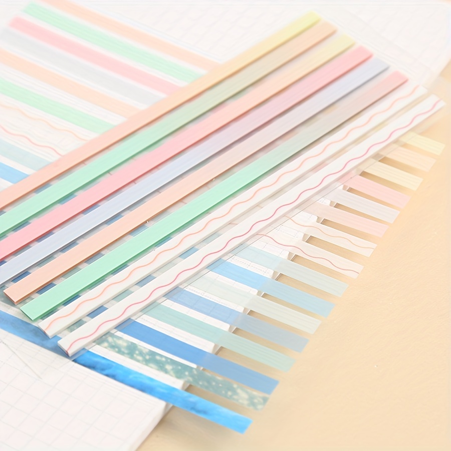 Long Strip Index Stickers Gradient Transparent Page Marker - Temu