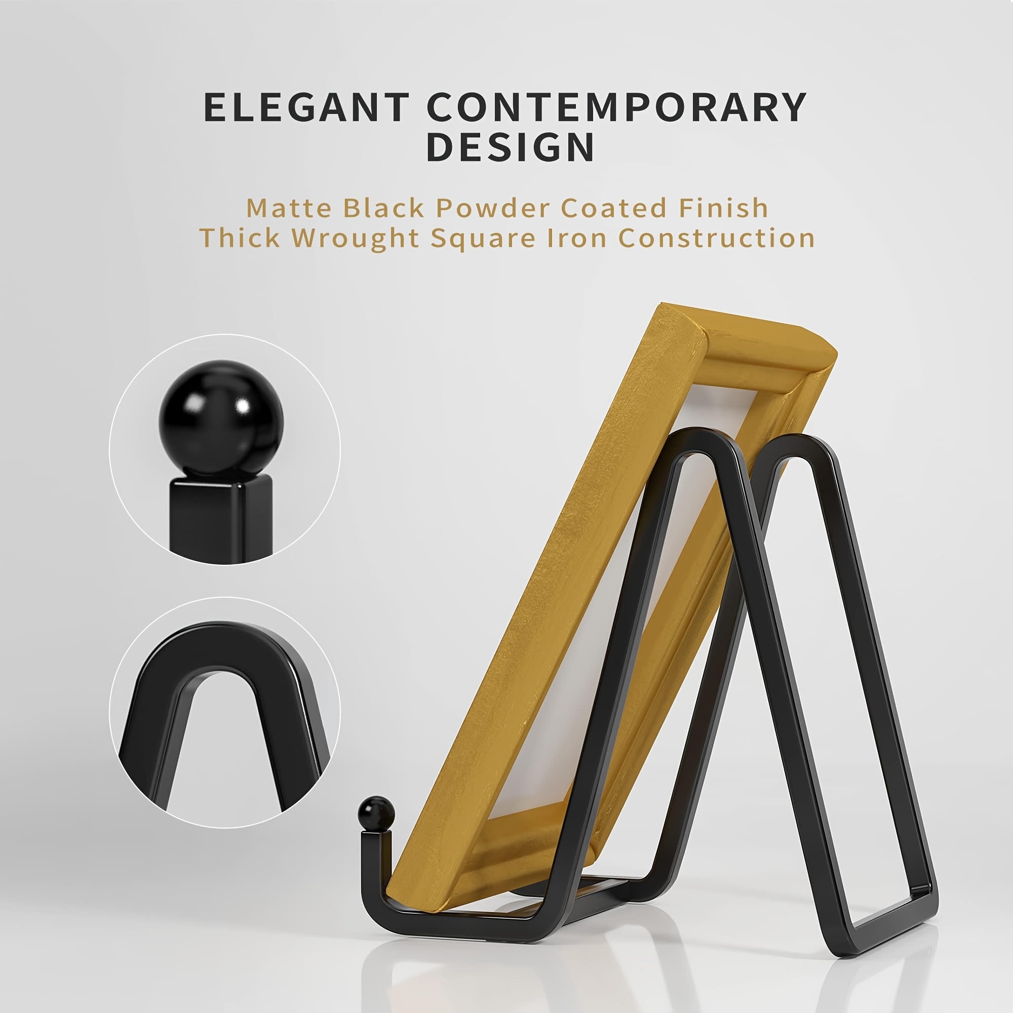 Black Metal Plate Holder Display Picture Frame Stand Frame - Temu